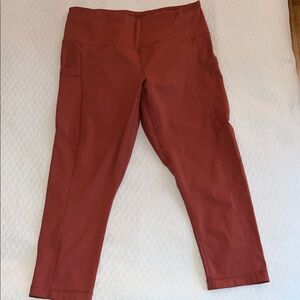 90 Degree By Reflex Terracotta Cropped Leggings